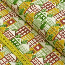 Tecido Estampado para Patchwork - Natal: Snow Village Fundo Bege (0,50x1,40)