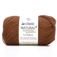 Fio Cisne Natural Algodón 6 Cabos 100g - 100% Algodão 00361 - chocolate