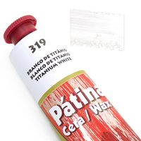 Tinta Pátina Cera Wax Acrilex 37ml 319 - branco de titânio