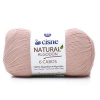 Fio Cisne Natural Algodón 6 Cabos 100g - 100% Algodão 00031 - salmão