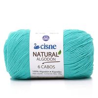 Fio Cisne Natural Algodón 6 Cabos 100g - 100% Algodão 00186 - tiffany