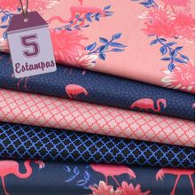 Kit de Tecido Flamingo (30x70) 5 Estampas