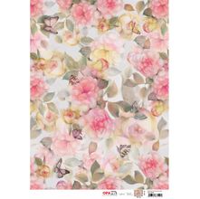 Papel para Decoupage OPAPEL 30x45 - Flores Rosadas