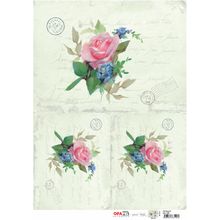 Papel para Decoupage OPAPEL 30x45 - Flor Rosa IV