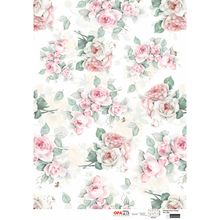 Papel para Decoupage OPAPEL 30x45 - Flores Rosas Vintage