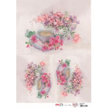 Papel para Decoupage OPAPEL 30x45 - Chá com Flores