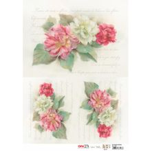 Papel para Decoupage OPAPEL 30x45 - Flor Hibisco Dobrado