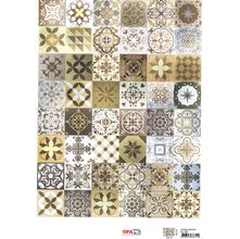 Papel para Decoupage OPAPEL 30x45 - Estampa Ladrilho II