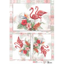 Papel para Decoupage OPAPEL 30x45 - Flamingos