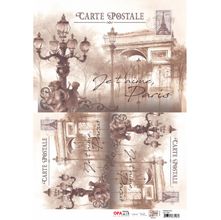 Papel para Decoupage OPAPEL 30x45 - Cidade Paris