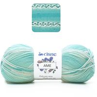 Fio Cisne Ame 100g 72404 floral verde mar