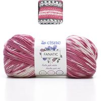 Fio Cisne Fanatic 100g 72405 vermelho com cinza