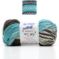 Fio Cisne Fanatic 100g 72401 azul com cinza