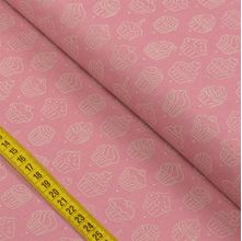 Tecido Estampado para Patchwork - Essentials Cupcake Bege (0,50x1,50)