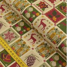 Tecido Estampado para Patchwork - Natal: Patch Nordic Fundo Bege (0,50x1,40)