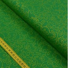 Tecido Estampado para Patchwork - Natal: Swirl Fundo Verde (0,50x1,40)