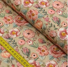 Tecido Estampado para Patchwork - Requinte: Floral Sweet Claro (0,50X1,40)