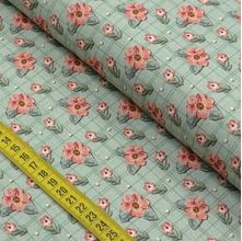 Tecido Estampado para Patchwork - Requinte: Mini Floral Sweet Menta (0,50X1,40)