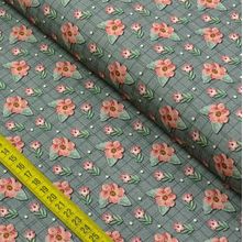 Tecido Estampado para Patchwork - Requinte: Mini Floral Sweet Grafite (0,50X1,40)