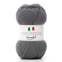 Fio Baby Merino Superwash 50g 2849 cinza platina médio