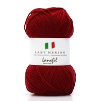 Fio Baby Merino Superwash 50g 2906 vermelho