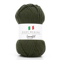 Fio Baby Merino Superwash 50g 3148 verde militar médio