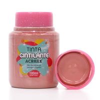 Tinta PVA Cintilante 100ml - Acrilex
 828 - rosa antigo