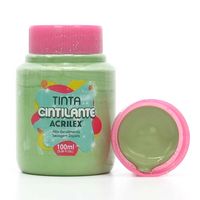 Tinta PVA Cintilante 100ml - Acrilex
 991 - chá verde