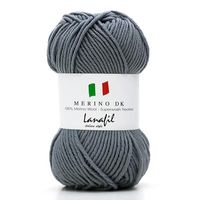 Fio Merino DK Superwash 50g 2913 cinza médio