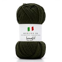 Fio Merino DK Superwash 50g 3167 verde militar médio