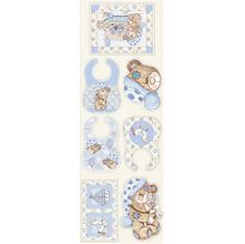 Tecido Estampado para Patchwork - Baby Digital: Babadores Menino (0,50x1,50)