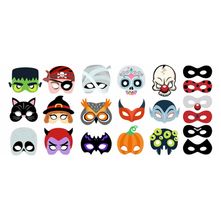 Tecido Estampado para Patchwor - Máscara Halloween: Painel (0,60X1,40)