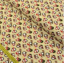 Tecido Estampado para Patchwork- Natal: Pinguins Esquiadores Cor 2422 (0,50x1,40)