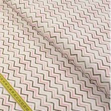 Tecido Estampado para Patchwork - Doçuras: Chevron Rosa e Marrom (0,50x1,40)