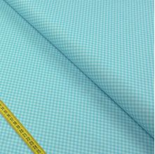 Tecido Estampado para Patchwork - Doçuras: Quadradinhos Turquesa (0,50x1,40)