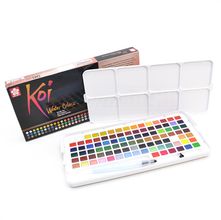 Estojo de Aquarela Koi Water Colors Portátil com Pincel Auto Umedecido - 96 cores