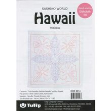 Kit de Bordado Tulip Sashiko - Hawaii Hibiscos