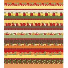 Tecido Estampado para Patchwork - Barrados Duplos: Duo Legumes (0,50x1,40)