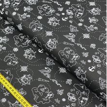 Tecido Estampado para Patchwork - Essentials Pirata Fundo Preto (0,50x1,50)