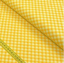 Tecido Estampado para Patchwork - Xadrez Enviesado Amarelo Claro (0,50x1,40)