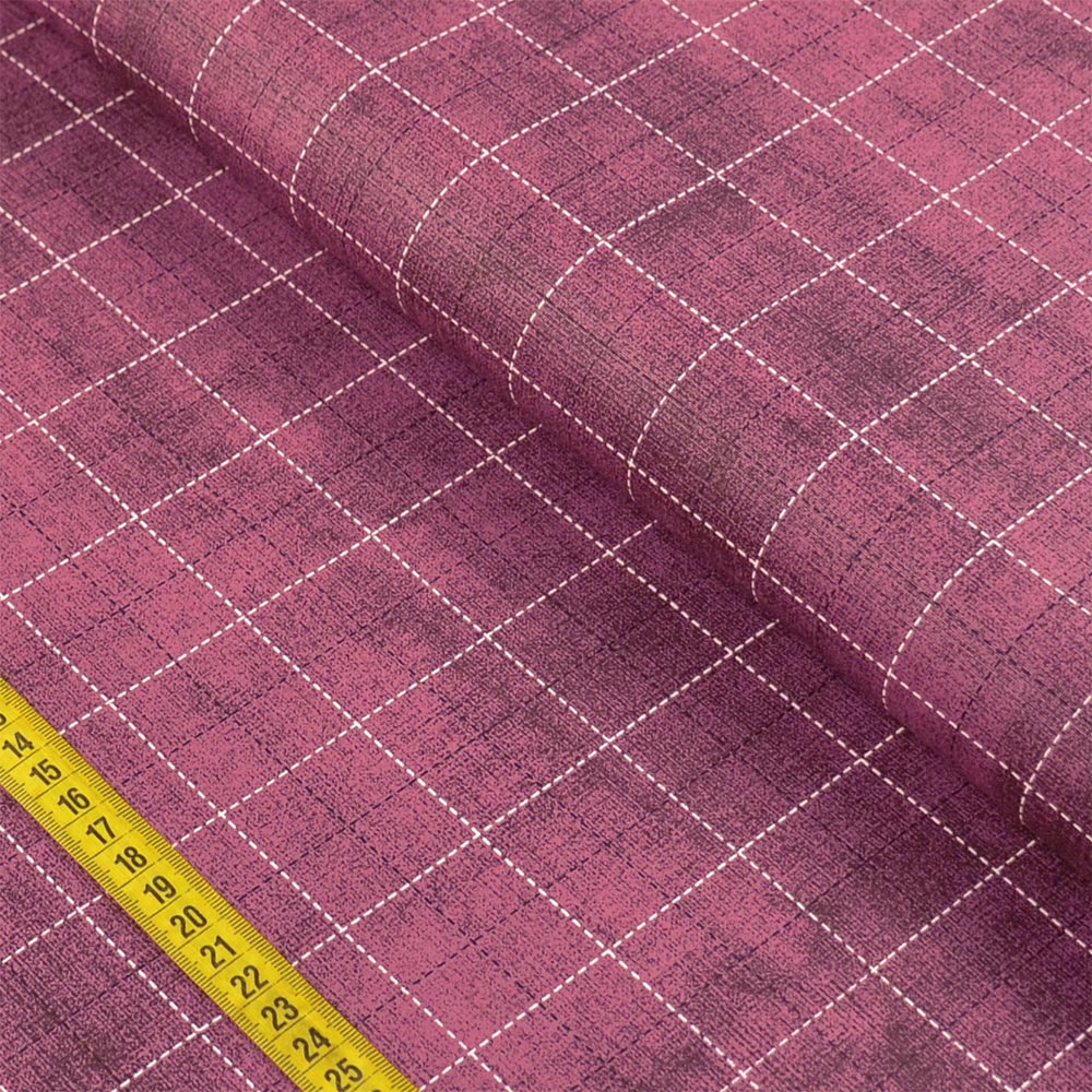 Tecido Estampado para Patchwork - Xadrez Pink (0,50x1,40) - Bazar Horizonte