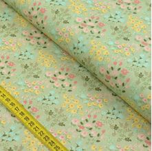 Tecido Estampado para Patchwork - Triplice: Floral Naive Verde (0,50x1,40)