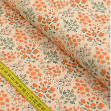 Tecido Estampado para Patchwork - Triplice: Floral Naive Bege (0,50x1,40)