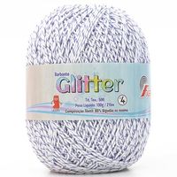 Barbante Glitter Fial nº 4 - 215 Metros 0359 branco/a. royal