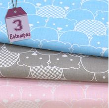 Kit de Tecido: Ursos (30x70) 3 Estampas