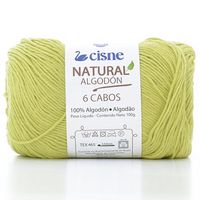 Fio Cisne Natural Algodón 6 Cabos 100g - 100% Algodão 00278 - amarelo