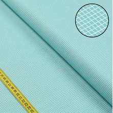 Tecido Estampado para Patchwork - Yummy: Quadradinhos Turquesa (0,50x1,40)