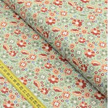 Tecido Estampado para Patchwork - Primavera: Meu Jardim Menta (0,50x1,40)