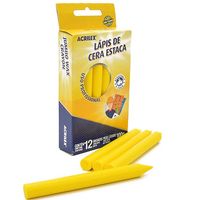 Lápis de Cera Estaca Acrilex 504 - amarelo limão