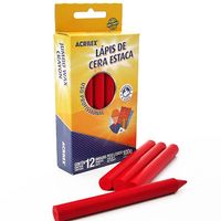 Lápis de Cera Estaca Acrilex 507 - vermelho